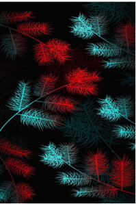 Black Neon Neon Tropical Leaves Background  Poster template