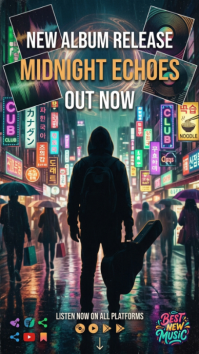 Black New Album Release Instagram Story Template