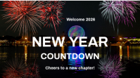 Black Neon New Year Countdown Design Template  Youtube Thumbnail