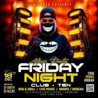 Black Neon Night Club Party Instagram Post Video template