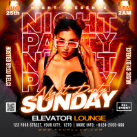 Black Neon Night Party Instagram Post Iphosti le-Instagram template