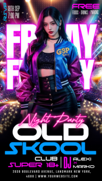Black Night Party Instagram Story Template
