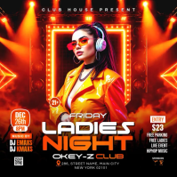 Red Ladies Night Event Сообщение Instagram Template