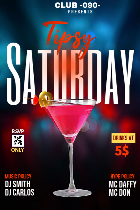 Black Neon Nightclub Event Banner 4' × 6' Template | PosterMyWall