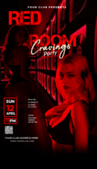 Black Neon Nightclub Event Business Card party flyer Carte de visite template