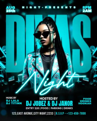 Black Divas Night Club Event Instagram Portrait Template