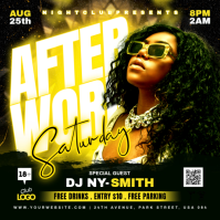 Black Neon Nightclub Event Instagram Post template