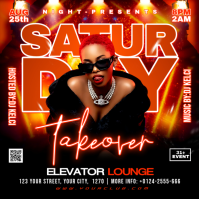 Zwart Nightclub Event Instagram-bericht Template
