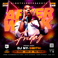 Black Neon Nightclub Event Instagram Post template