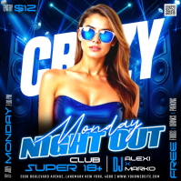 Black Neon Nightclub Event Instagram Post template