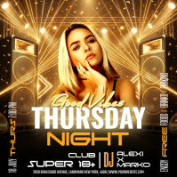 Black Nightclub Event Post Instagram Template