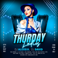 Black Neon Nightclub Event Instagram Post template