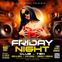 Black Neon Nightclub Event Instagram Post Video template