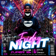 Preto Nightclub Event Instagram-Beitrag Template
