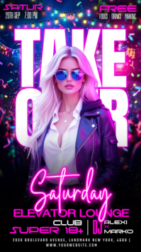 Black Nightclub Event Instagram 快拍 Template