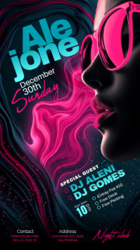 Black Neon Nightclub Event Instagram Story template