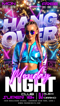 Negro Nightclub Event เรื่องราวบน Instagram Template