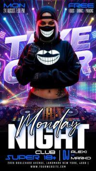 Negro Club Night Event Instagram na Kuwento Template