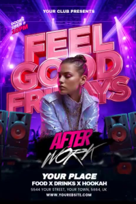Black Nightclub Event Gráfico de Pinterest Template