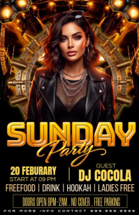 Black Nightclub Event Tabloid Template