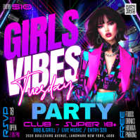 Zwart Nightclub Party Instagram 帖子 Template