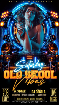 Nero Old School Vibes Party Facebook Story Template