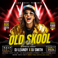 Black Old Skool Club Night Iphosti le-Instagram Template