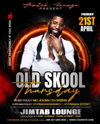 Black Neon Old Skool Night Party Template Instagram Portrait