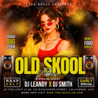 Negro Old Skool Party Post Instagram Template