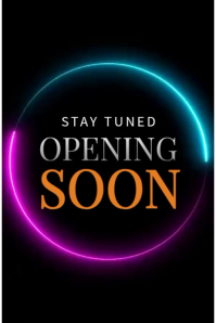 Black Neon Opening Soon Announcement Poster Video Plakkaat template