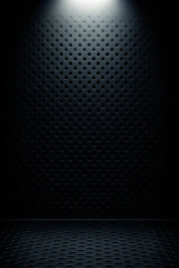 Black Neon Perforated Metal Grid Spotlight Poster template