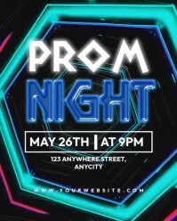 Black Neon Prom Night  Instagram Portrait template