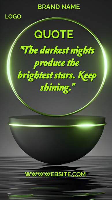 Copy of Black Neon Quote Digital Display (9:16) | PosterMyWall