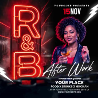 Black R&B After Work Event Iphosti le-Instagram Template