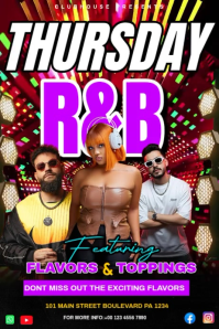 Black Neon R&B Club Event Poster Video template