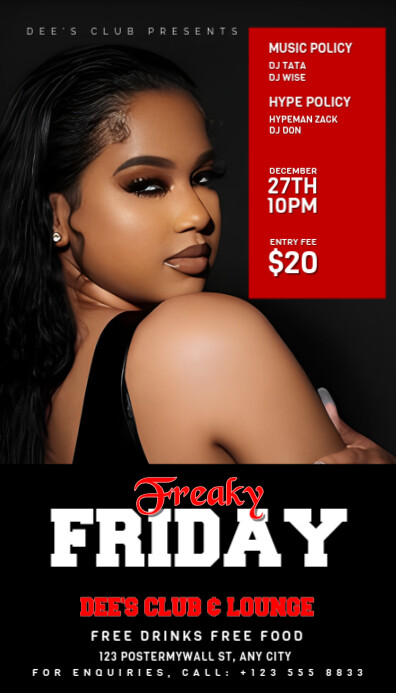 Black Neon Red Background Gradient Freaky Friday  Business Card Visitekaartje template