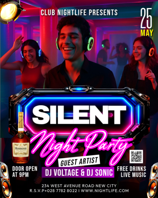 Silent Night Party Template | PosterMyWall