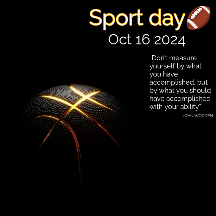 Black Neon Sport Day Instagram Post Template | PosterMyWall
