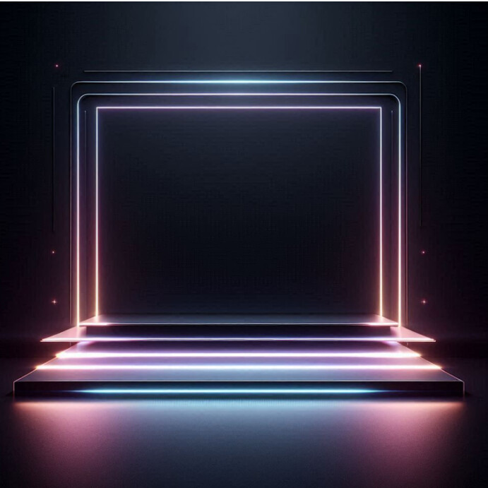 Black Neon Stage Background Instagram Post Template | PosterMyWall