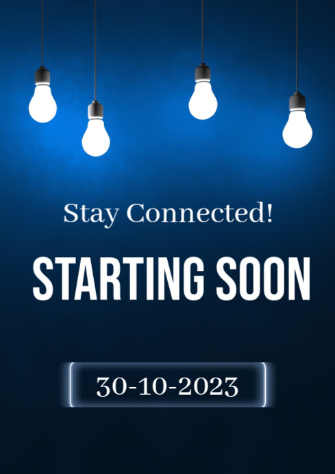 Copy of Black Neon Starting Soon Announcement A4 | PosterMyWall