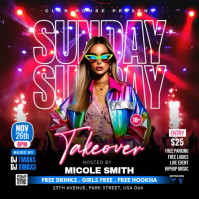 Black Club Event Instagram Plasing Template