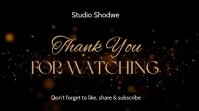 Black Neon Thank You For Watching Digital Display (16:9) template