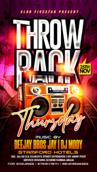 Noir Throwback Music Night Instagram-verhaal Template
