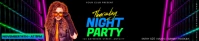 Black Neon Thursday Night Party Spanduk Soundcloud template