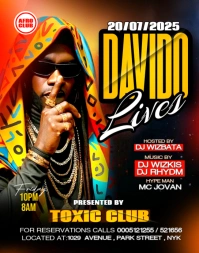 Black Neon Toxic Friday Party Night Poster/wallboard template