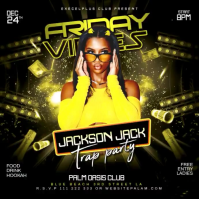 Black Trap Party Event Instagram-bericht Template