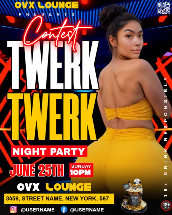 Twerk Night Party Template | PosterMyWall Twerk Night Party Template | PosterMyWall