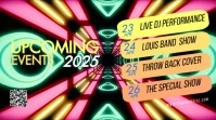 Black Neon Upcoming Events Pos Twitter template
