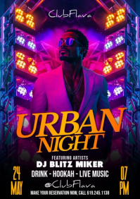 Black Neon Urban Night Event A5 Video template