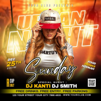 Black Nightclub DJ Event Publicación de Instagram Template